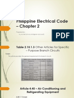 Philippine Electrical Code - Chapter 2: Prepared By: Sir - Mcniel (On My Instagram Account)