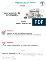 Sesión 3 Tipos y Métodos de Investigación PDF