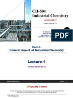 CH-504 Industrial Chemistry Quality Control and Assurance
