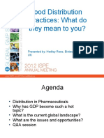 Good Distribution Practices: What Do They Mean To You?: Presented By: Hedley Rees, Biotech Pharmaflow, Uk