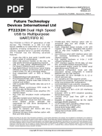 USB To Multipurpose Uart/Fifo Ic: Future Technology Devices International LTD FT2232H Dual High Speed