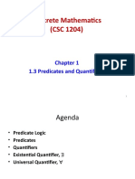 Discrete Mathematics (CSC 1204) : 1.3 Predicates and Quantifiers