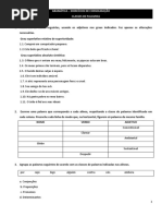 EXERCÍCIOS DE GRAMÁTICA - CLASSE DE PALAVRAS