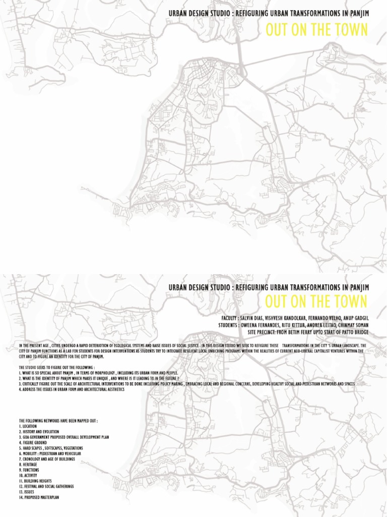 Panaji City Map and Redevelopment Plans | PDF