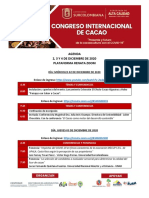 AGENDA CONGRESO INTERNACIONAL DE CACAO
