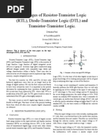 Term Paper Advantages of RTL DTL and TTL