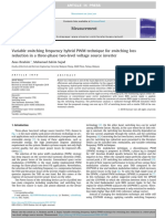 Variable Switching Frequency Hybrid PWM Technique For Switching Lossreduction in A Three-Phase Two-Level Voltage Source Inverte