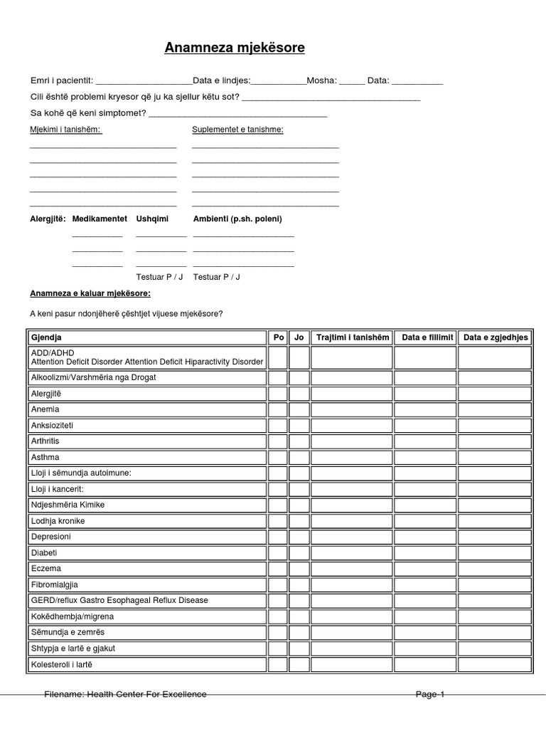 Anamneza | PDF