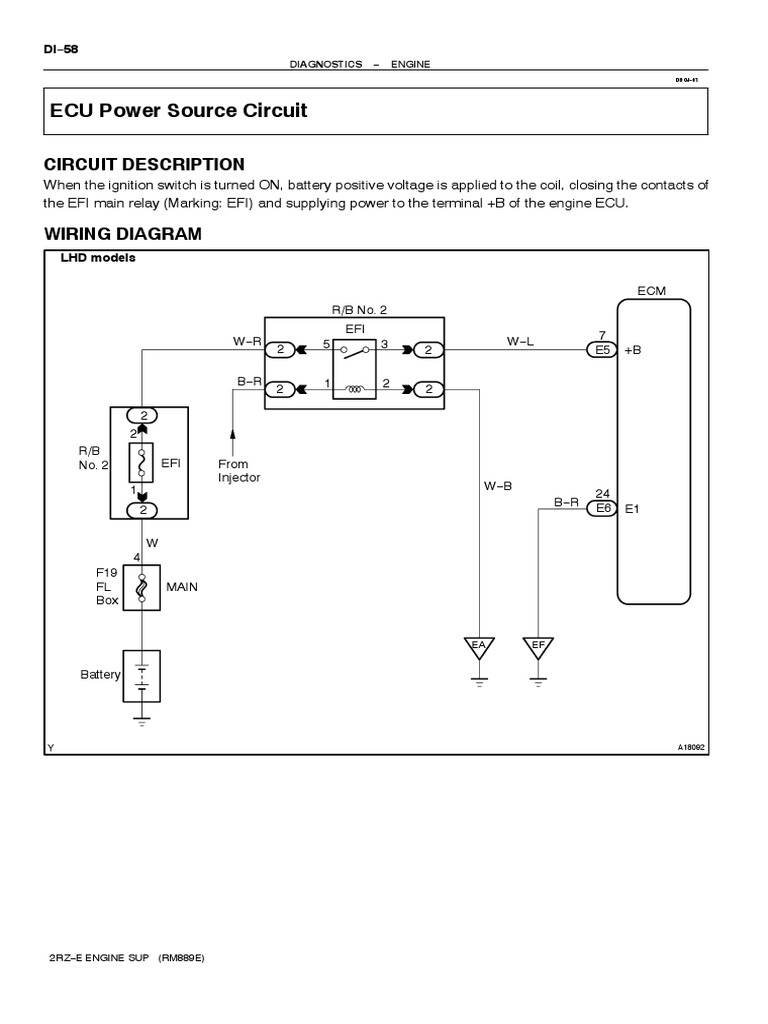 19 +ECU+Power+Source+Circuit PDF Ignition System Electrical Connector