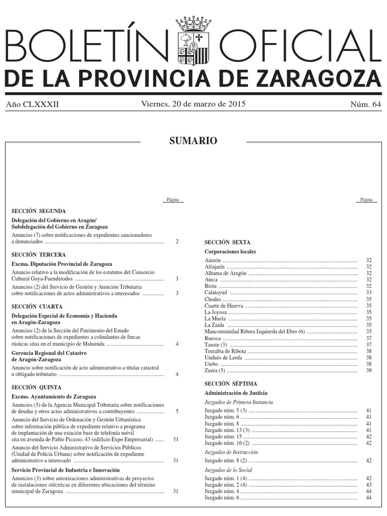 Notificaciones de Sanciones en Zaragoza | PDF | Multa (pena) | Política