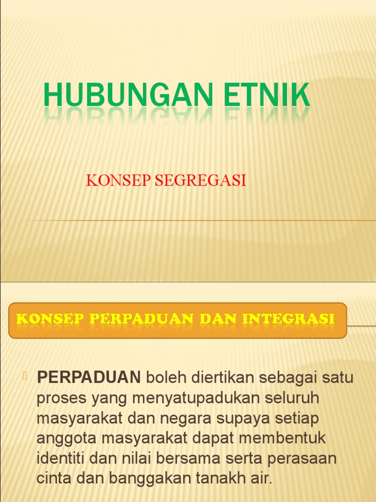 Hubungan Etnik - Segragasi | PDF