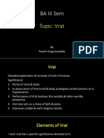 Ba Iii Sem: Topic: Vrat