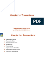 Chapter 14: Transactions: Database System Concepts, 6 Ed