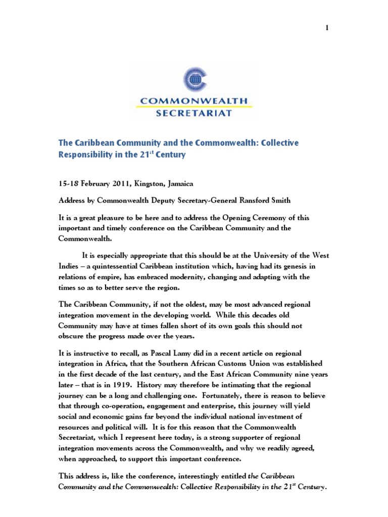Caribbean Community and Commonwealth Insights | PDF | Commonwealth Of ...