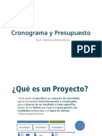 Cronograma y Presupuesto