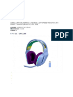 Auricular Inalambrico Logitech Lightspeed RGB G733