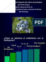 Manejo de La Fertirrigacion Del Cultivo de Arandanos (Hirzel) PDF