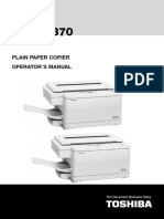 Plain Paper Copier Operator S Manual: The Document Business Class