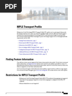 MPLS Transport Profile: Finding Feature Information