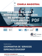 Charla Informativa - Gestión, Mejora y Rediseño Del Procesos de Admisión de La Cooperativa Educoop