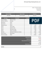 Invoice: Square Footage Type of Clean Frequency