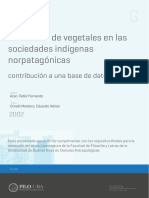 Uso de Vegetales en sociedades Indígenas de la Patagonia