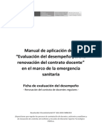 Manual de Aplicación de La Evaluación Del Desempeño para La Renovación Del Contrato Docente 2020-2021