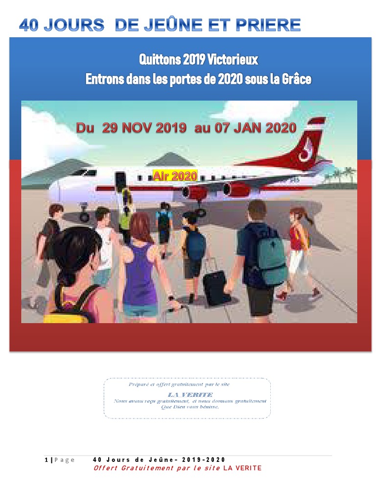 40jours jeune et priere 29nov2019 07 jan 2020 pdf saint esprit confession religion