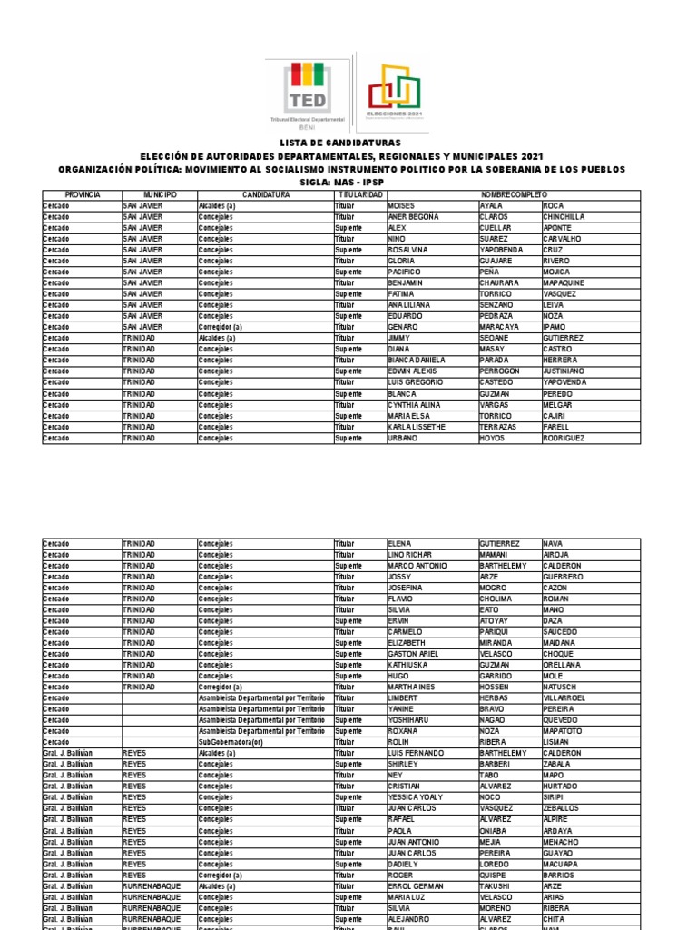 Mas Pdf Bolivia Politica General