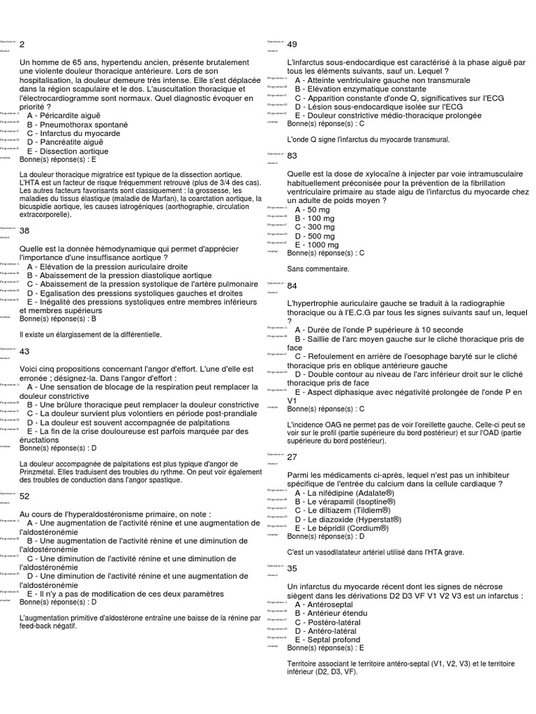 Cardiologie Et Pathologievasculaire2 | PDF | Infarctus du myocarde ...