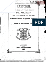 Pastoral Del Iltmo. y Revmo. Obispo Del Paraguay Don Juan Sinforiano Bogarín 1898