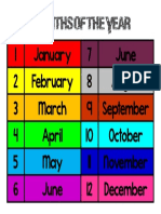 Months of The Year Flashcards PDF
