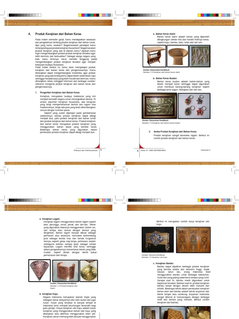 A Produk Kerajinan Dari Bahan Keras