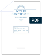 Acta de Constitución Del Proyecto