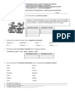 Evaluación de Lenguaje Sustantivos