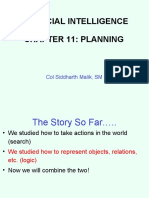 Artificial Intelligence Chapter 11: Planning: Col Siddharth Malik, SM
