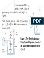 In Figure C, If The Oil in Region Has S.G. 0.8 and The Absolute Pressure at Point A Is 1 Atm, What Is The Absolute Pressure at Point ?