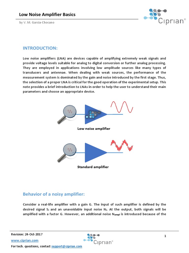 Low Noise Amplifier Basics: by V. M. García-Chocano | PDF | Amplifier ...