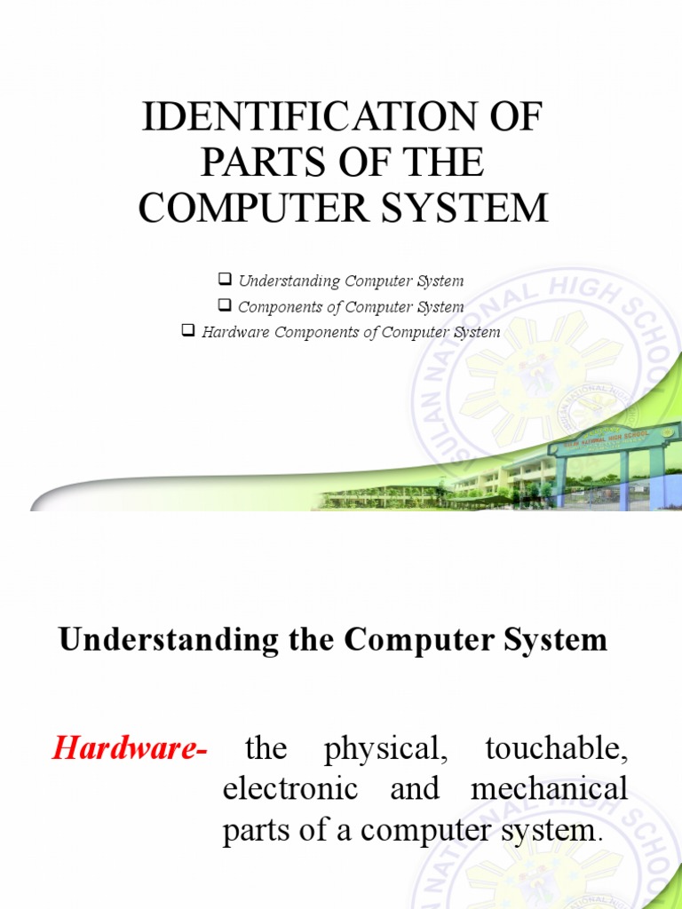 Identification of Parts of The Computer System | PDF | Computer Data ...