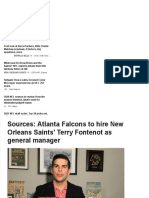 Sources - Atlanta Falcons To Hire New Orleans Saints' Terry Fontenot As General Manager