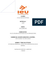 Actividad de Aprendizaje 2. Estructura Organizacional de Una Empresa