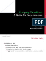 A Guide For Entrepreneurs: Company Valuations