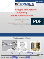 NLP Technologies for Cognitive Computing: Word Senses and WSD