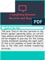 Completing Routine Records and Reports