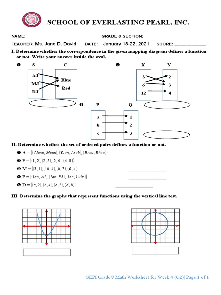 WORKSHEETGRADE8 (Week4) Q2 | PDF