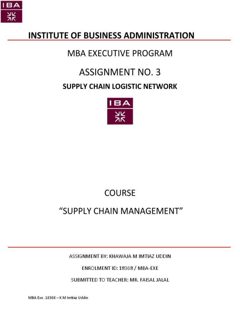 Assignment 3 - SCM | PDF | Amazon Echo | Supply Chain