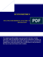 Multiple Regression Analysis, The Problem of Estimation