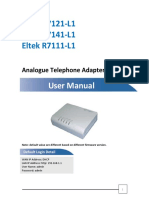 Eltek R7121-L1 Eltek R7141-L1 Eltek R7111-L1: User Manual