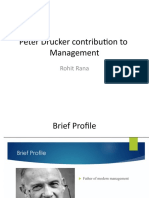 Peter Drucker Contribution To