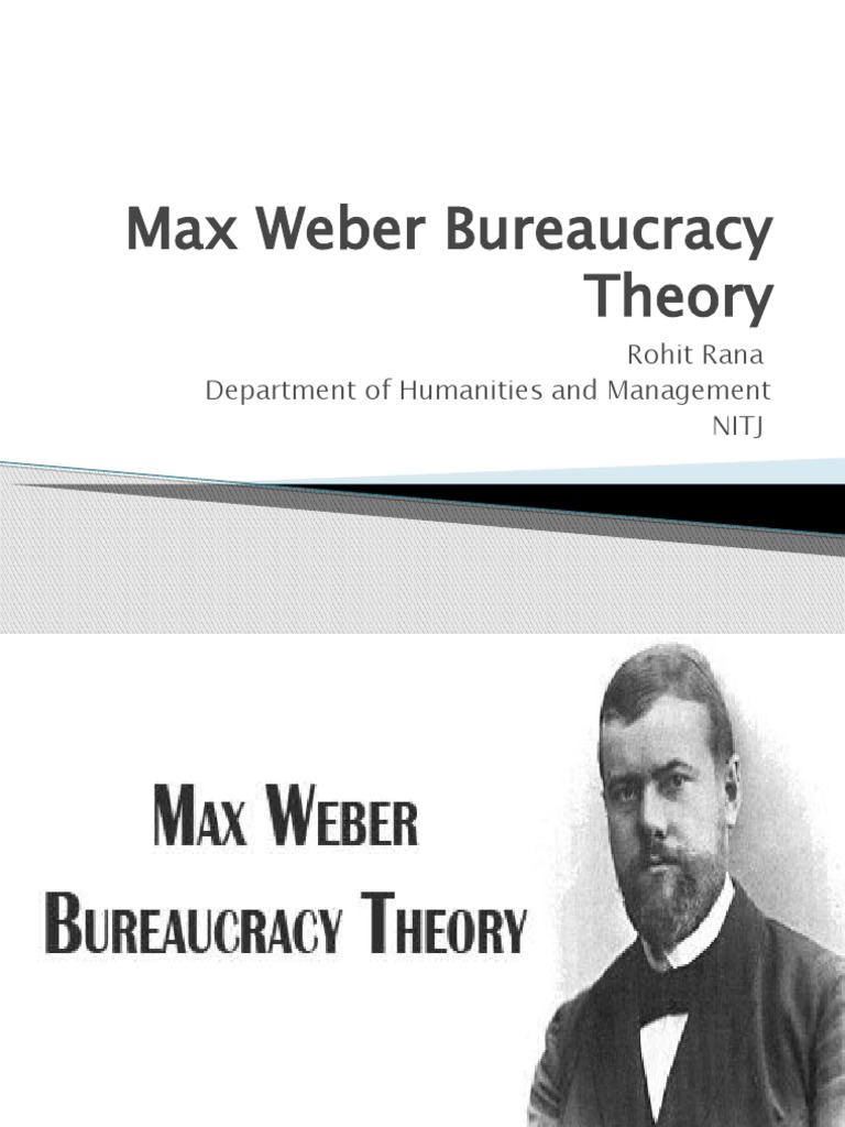 Max Weber Bureaucracy Theory Nitj | PDF